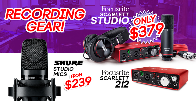 Recording Gear On Sale!